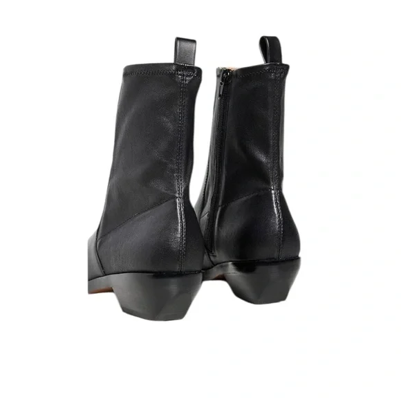 Madewell Sleek Black Leather Booties - Picture 4 of 15